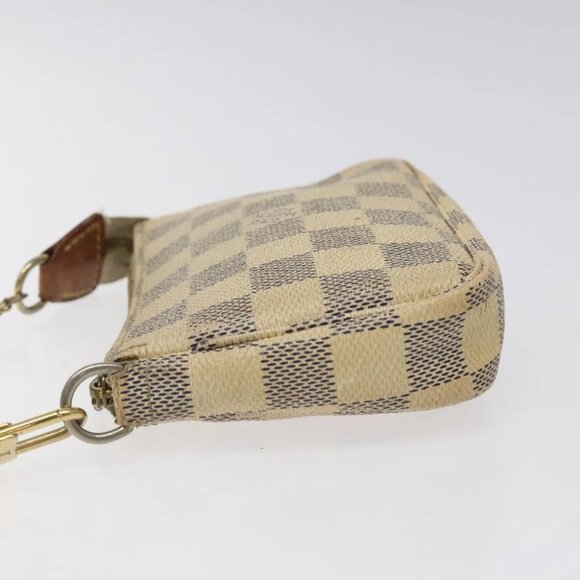 LOUIS VUITTON Damier Azur Mini Pochette Accessoires Pouch N63005 Auth BD1591 - Picture 5 of 14